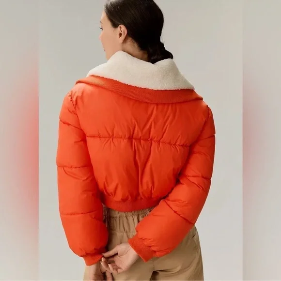 Anthropologie Red/Rouge Puffer Jacket - Picture 4 of 6